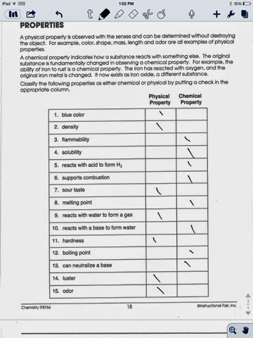 Printables Physical And Chemical Change Worksheet physical and chemical properties of matter...