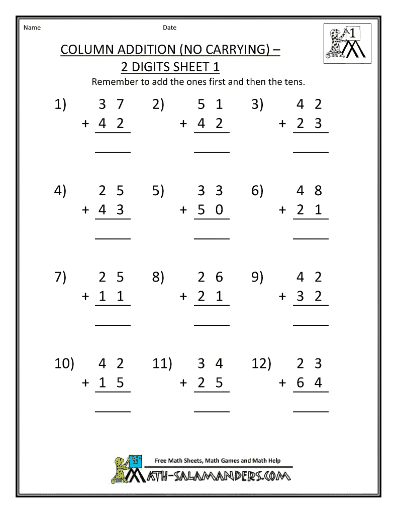 Printables Free Math Worksheets Grade 2 addition worksheets grade 2 davezan adding worksheet for math