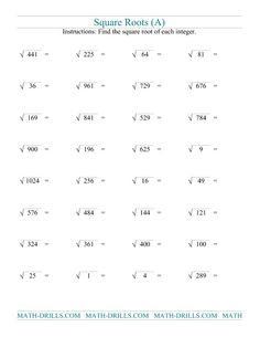 Printables Cube Roots Worksheet building exponents squares cubes and roots the top o square of perfect a math worksheet from number sense page at