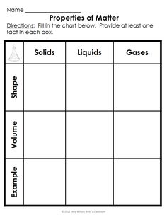 Printables Solid Liquid Gas Worksheet solids liquids gases worksheets davezan science lesson matter differentiated