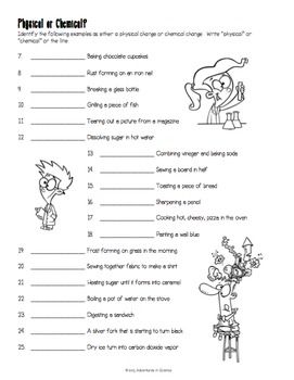 Printables Physical And Chemical Change Worksheet physical and chemical change worksheet...