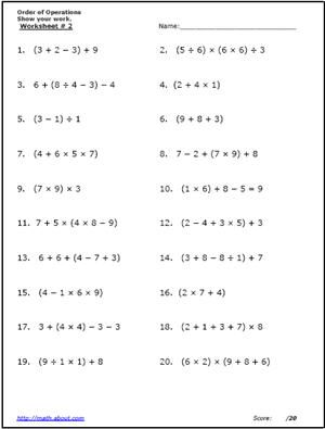 Printables Advanced Algebra Worksheets With Answers 1000 ideas about algebra worksheets on pinterest help use these free to practice your order of operations worksheet 2 6 answers pg pdf more