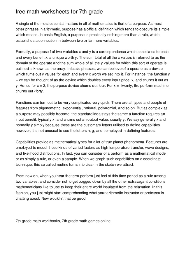 Printables Math Worksheets For 7th Graders free math worksheets for 7th grade gradea single of the most essential matters in all mathematics