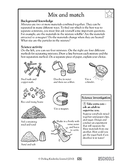 Printables Mixture Worksheet 3rd grade 4th science worksheets separating mixtures skills
