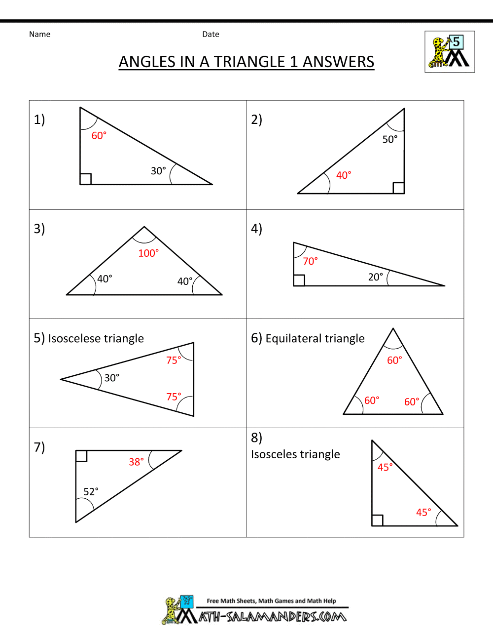 Printables Finding Missing Angles In Triangles Worksheet finding missing angles in triangles worksheet abitlikethis a triangle 1 answers