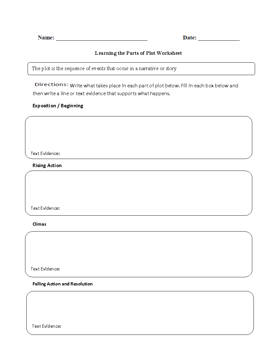 Printables Plot Structure Worksheet englishlinx com plot worksheets learning parts of worksheet