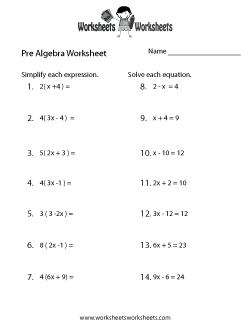 Printables Pre Algebra Worksheet pre algebra worksheets free printable for teachers review worksheet