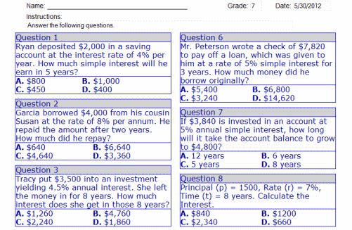 Printables Math Worksheets For 7th Graders math worksheets for 7th grade online worksheets