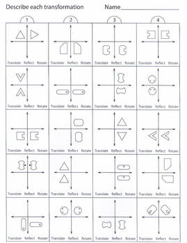 Printables Translations Worksheet printables translation rotation reflection worksheet jigglist...