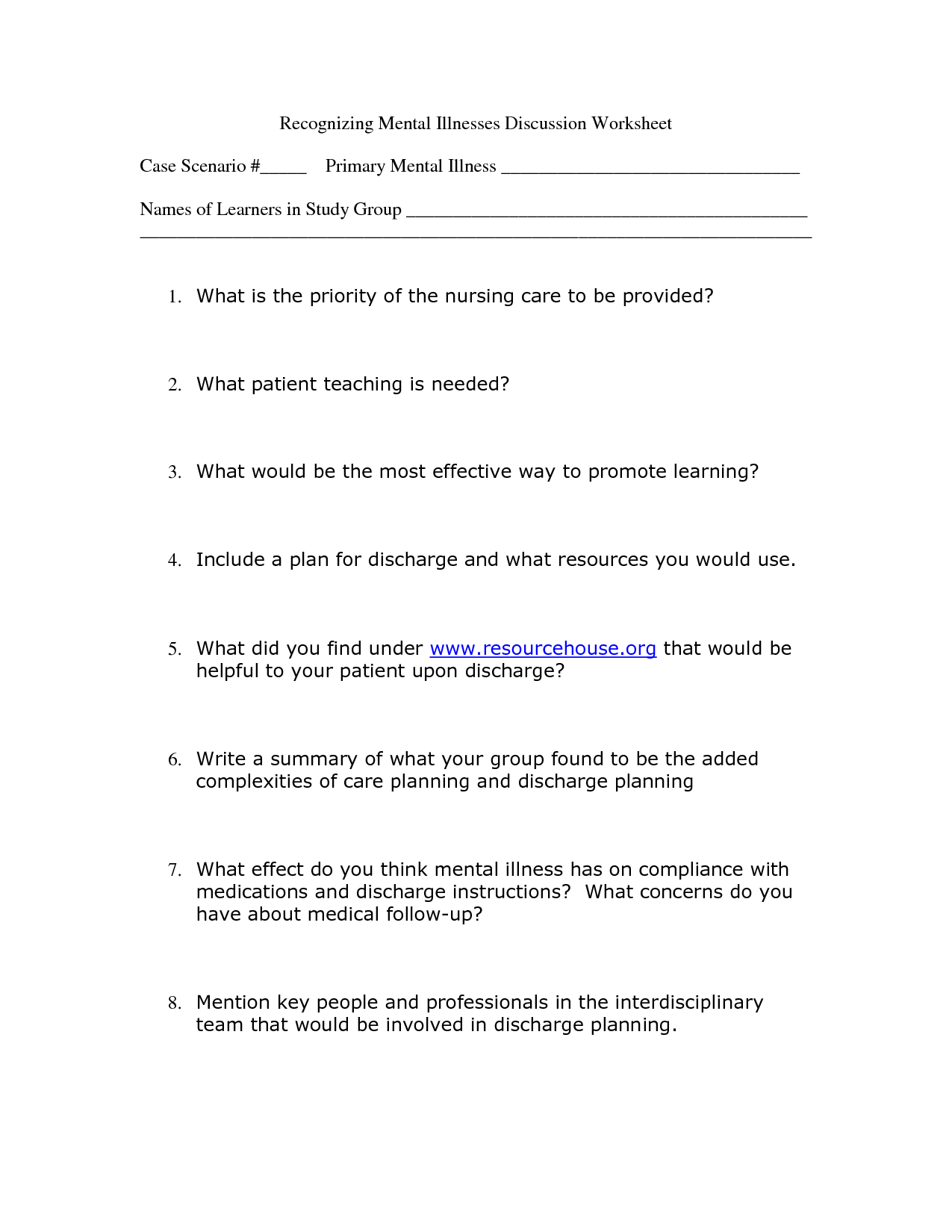Printables Mental Health Worksheets mental health worksheet versaldobip printables worksheets safarmediapps worksheets