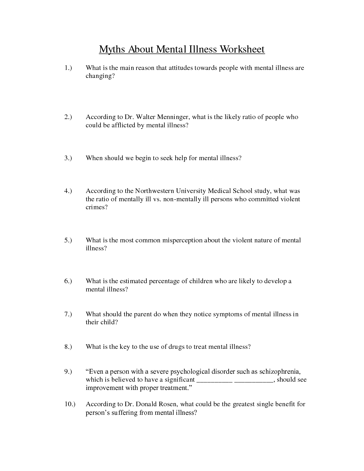 Printables Mental Health Worksheets mental health worksheet versaldobip illness worksheets davezan