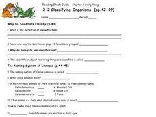 Printables Classifying Living Things Worksheet classifying organisms 9th higher ed worksheet...