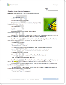 Printables Read Theory Grade 7 Answer Key grade 3 page 1 read theory workbooks a beautiful morning 3g 290l