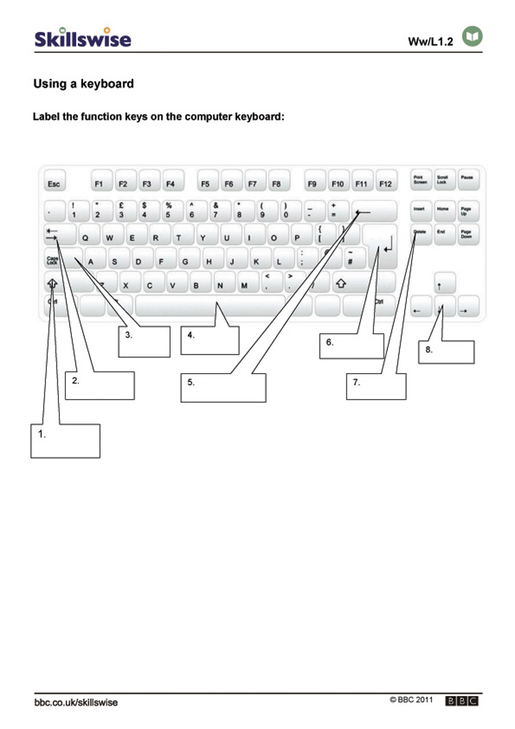 Printables Typing Worksheets using a keyboard typing