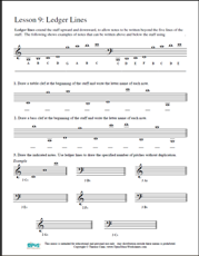 Printables Printable Music Theory Worksheets free printable music worksheets opus lesson 9 ledger lines