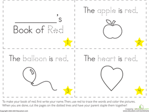 Printables Preschool Worksheets For The Color Red the color red worksheet education com preschool reading writing worksheets red