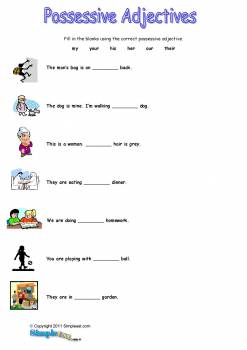 Printables Possessive Adjectives Worksheet possessive adjectives worksheet plustheapp english...