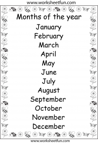 Printables Months Of The Year Worksheets spelling months of the year free printable worksheets chart