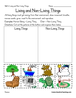 Printables Classifying Living Things Worksheet living and non things worksheet have fun teaching...