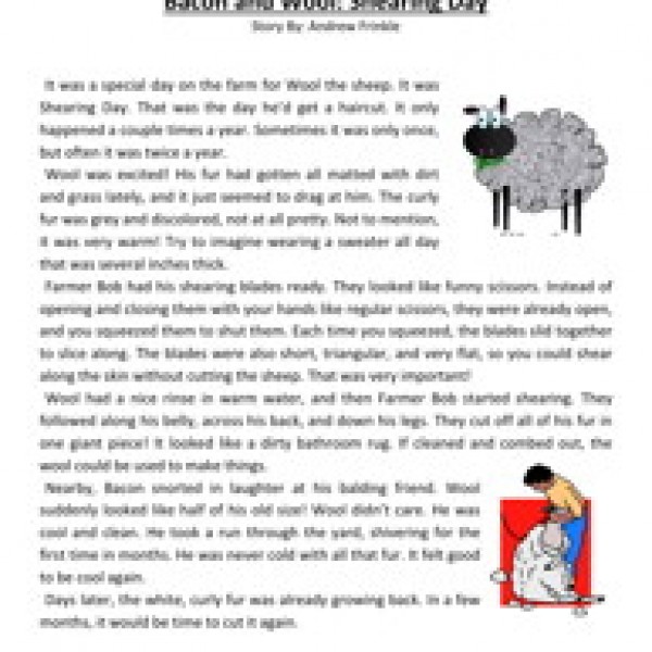 Printables Third Grade Reading Worksheets reading comprehension worksheets have fun teaching third grade worksheet bacon and wool shearing day