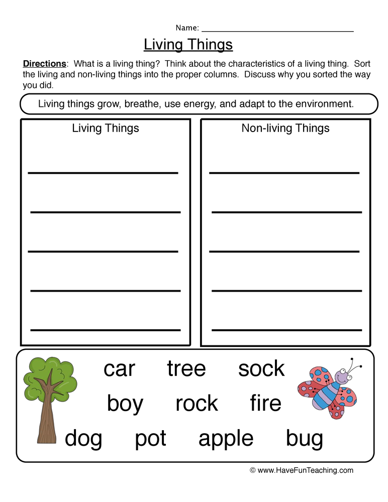 Printables Classifying Living Things Worksheet characteristics of living things worksheet...